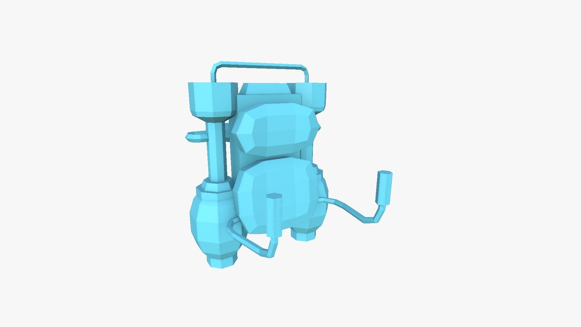 Jetpack Low Poly G01 - SciFi Character Design Low-poly 3D model_7