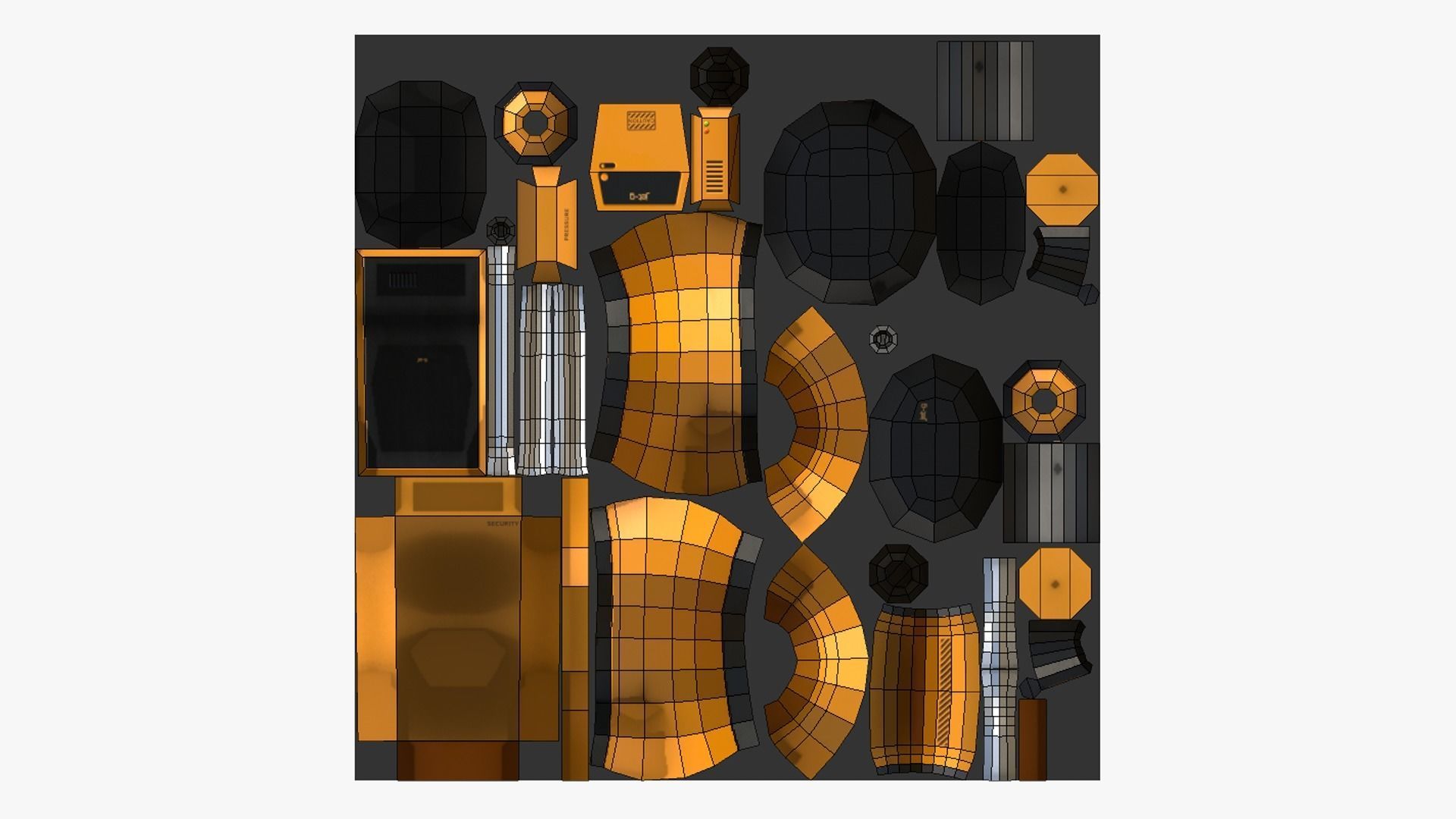 Jetpack Low Poly G01 - SciFi Character Design Low-poly 3D model_5