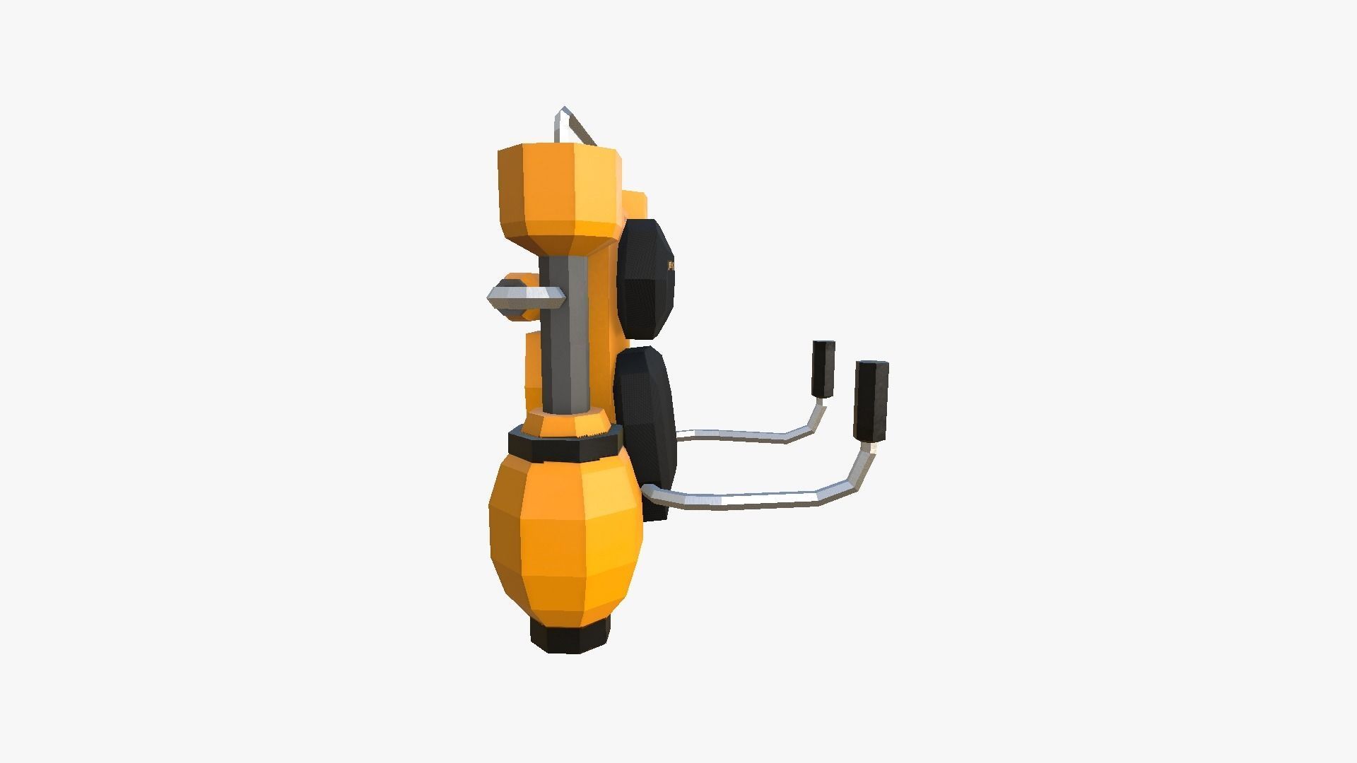 Jetpack Low Poly G01 - SciFi Character Design Low-poly 3D model_3