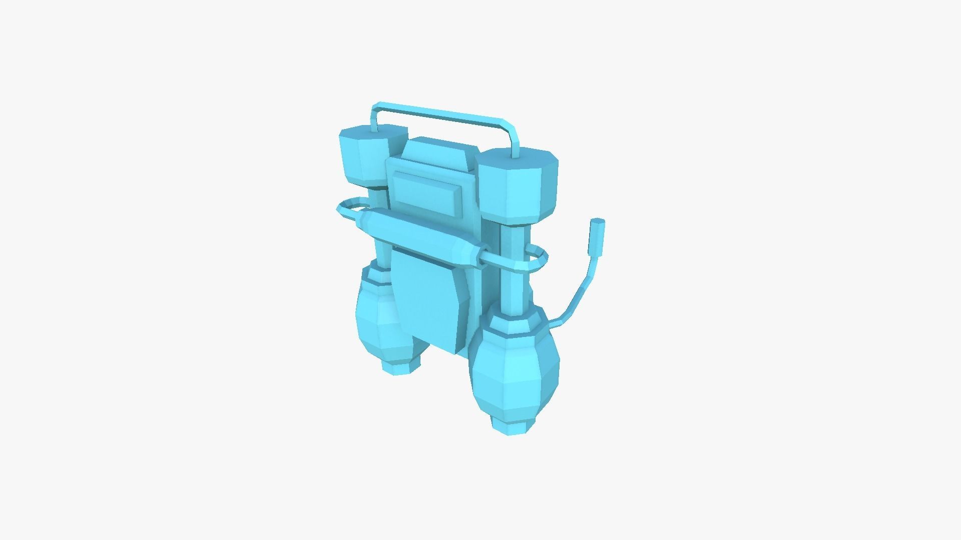 Jetpack Low Poly G01 - SciFi Character Design Low-poly 3D model_10