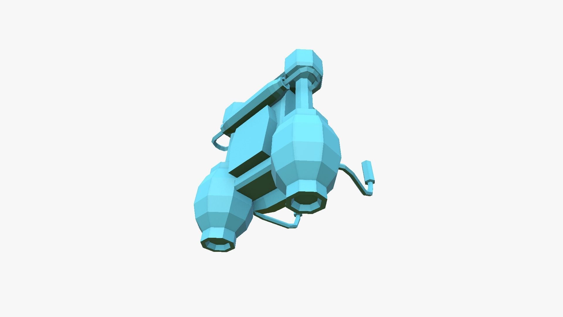 Jetpack Low Poly G01 - SciFi Character Design Low-poly 3D model_11