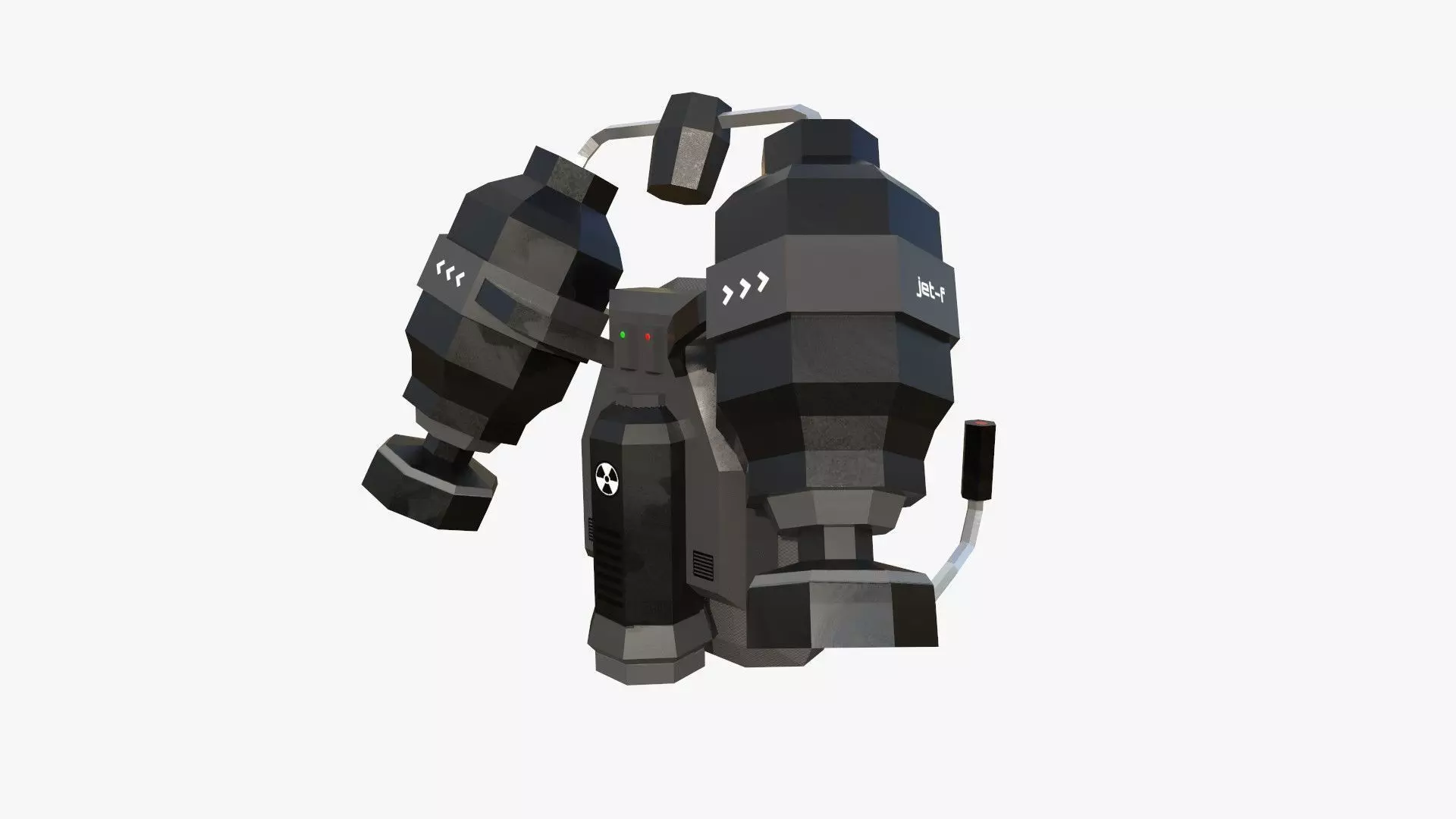 Jetpack Low Poly F04 - SciFi Character Design Low-poly 3D model