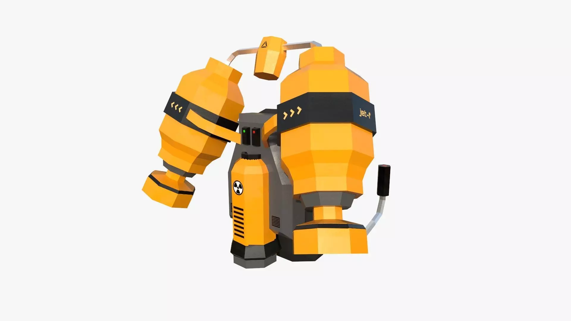 Jetpack Low Poly F01 - SciFi Character Design Low-poly 3D model