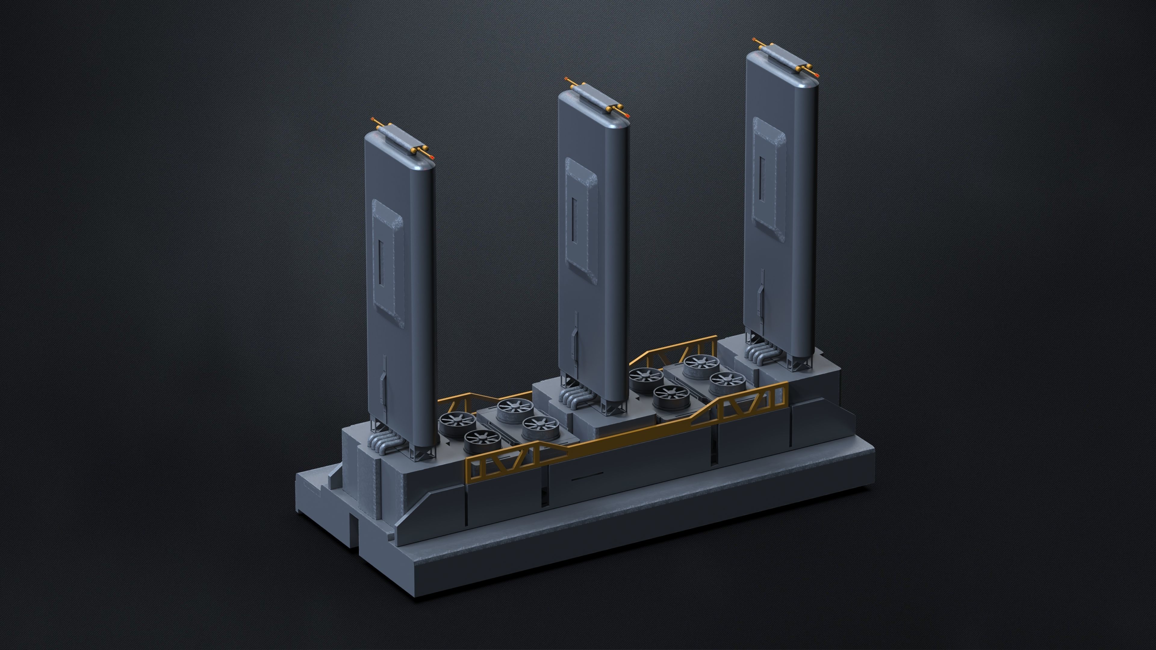 10 SUBD Scifi Architectural Kitbash Vol 2 3D model_4