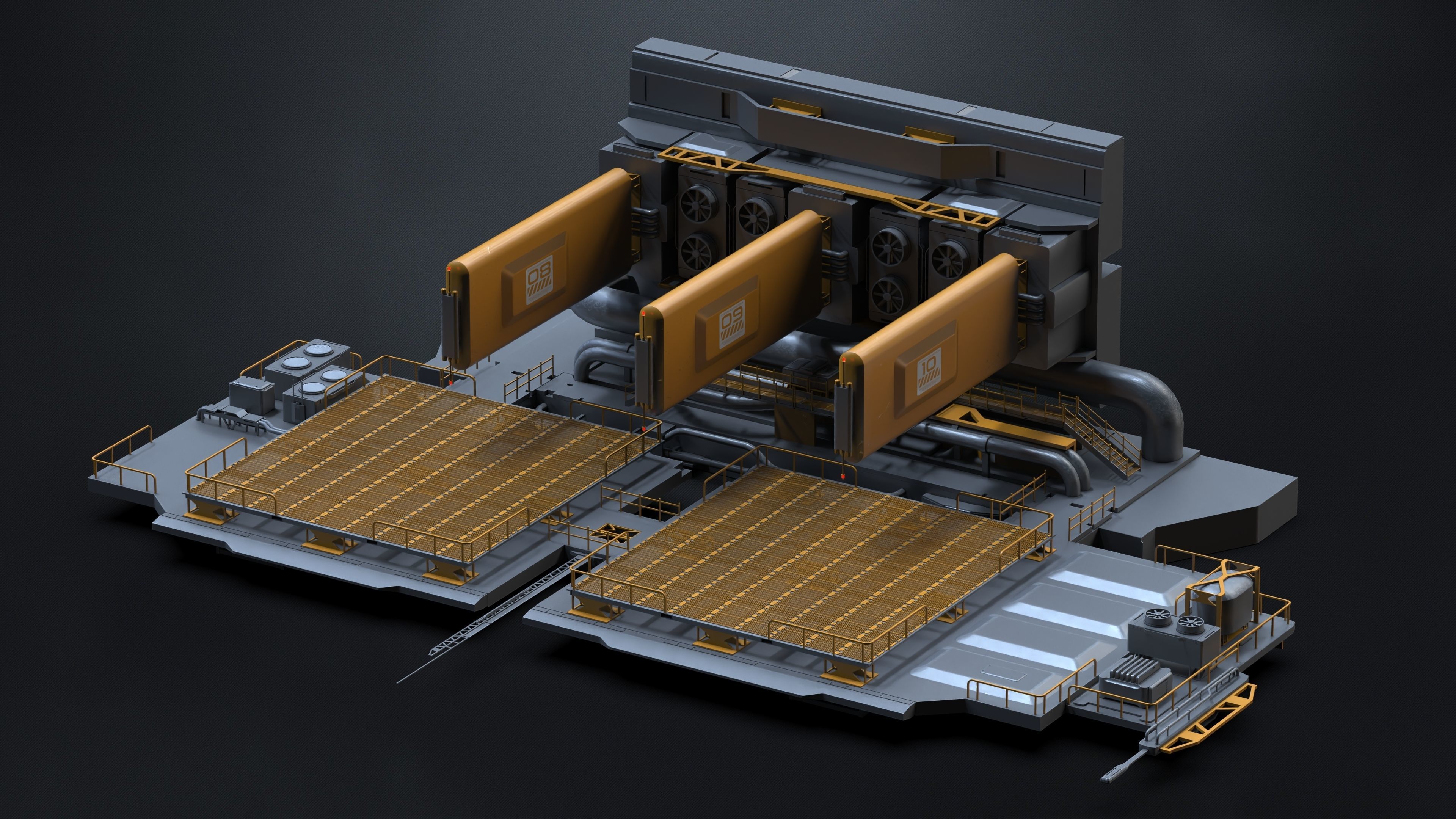 10 SUBD Scifi Architectural Kitbash Vol 2 3D model_1