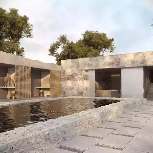 Sunset Exterior Village House