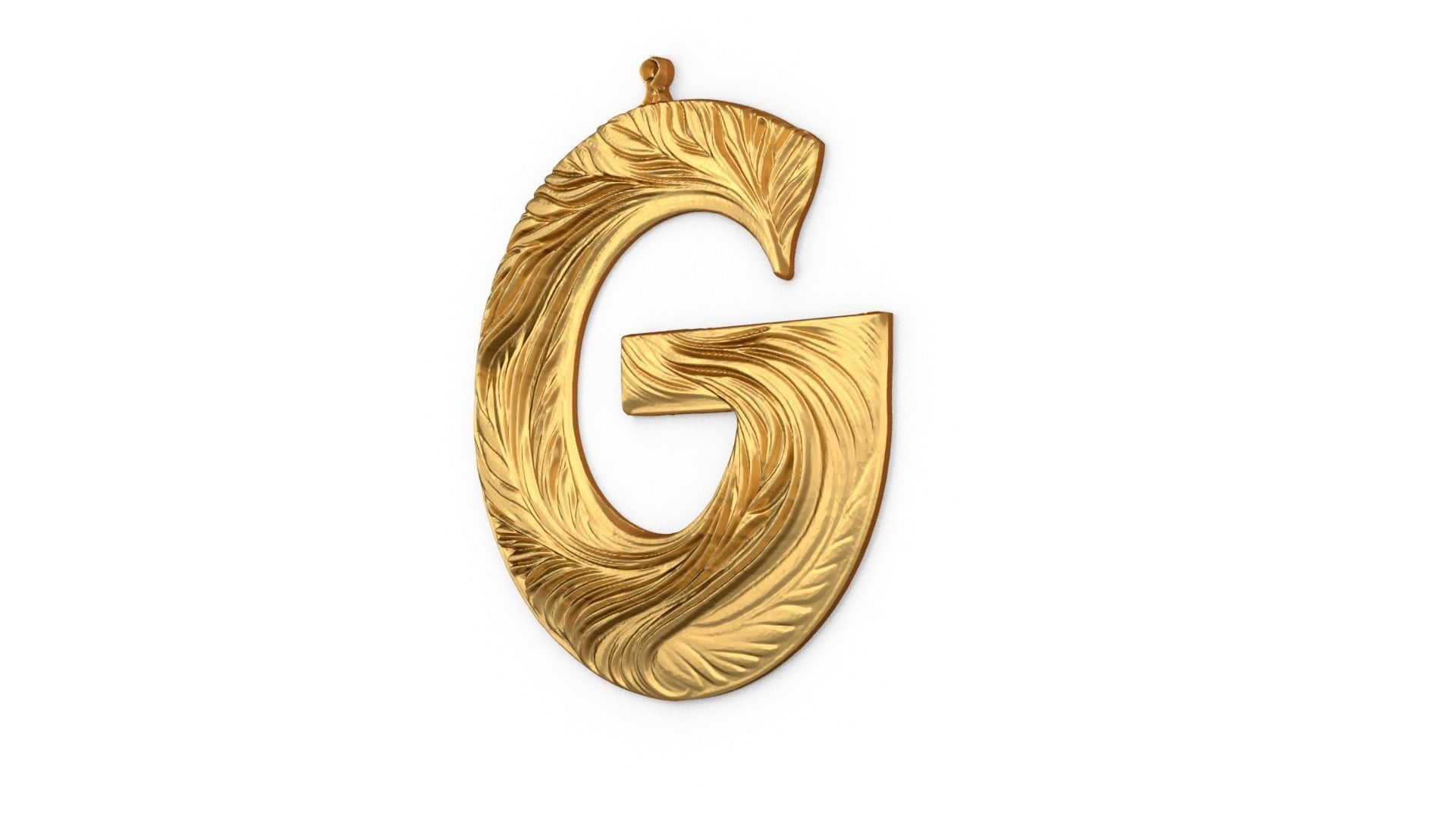 Alphabet Letter G Pendant 3D print model_2