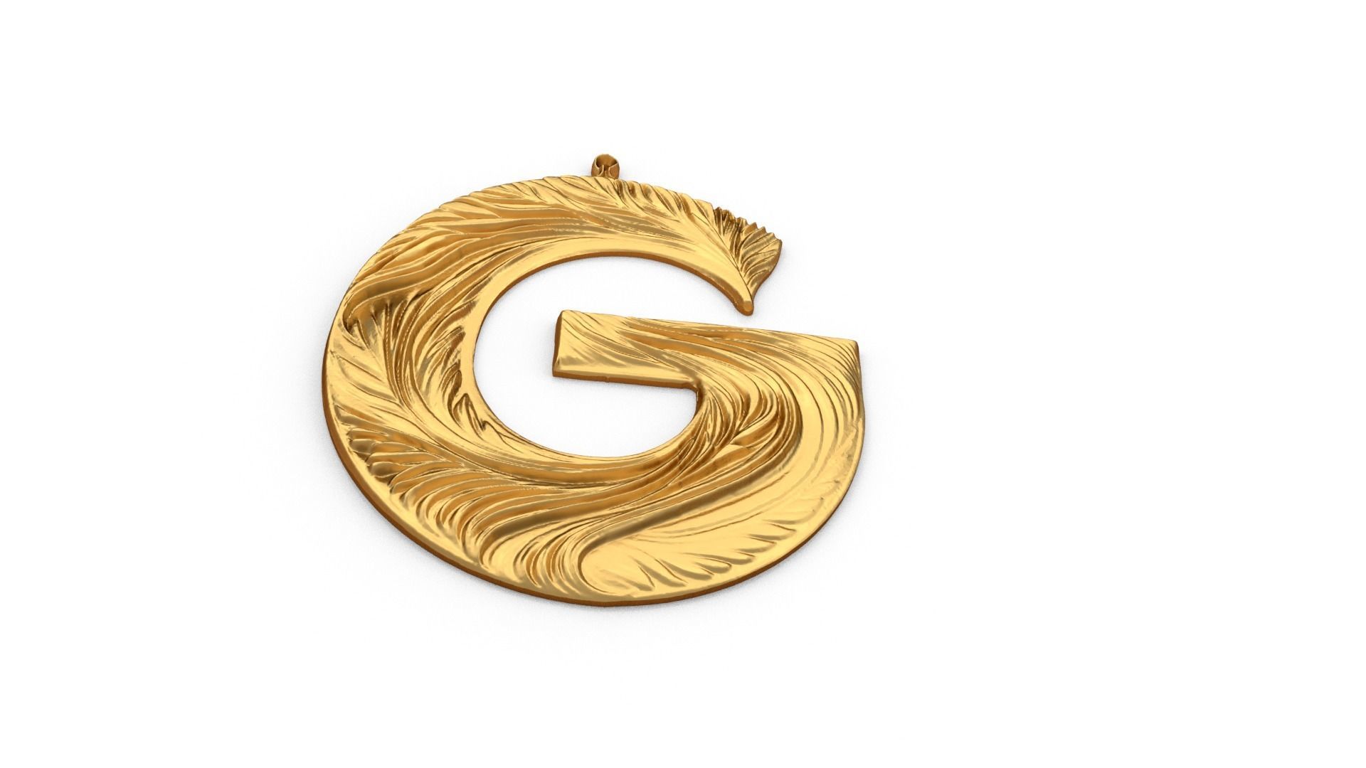 Alphabet Letter G Pendant 3D print model_3