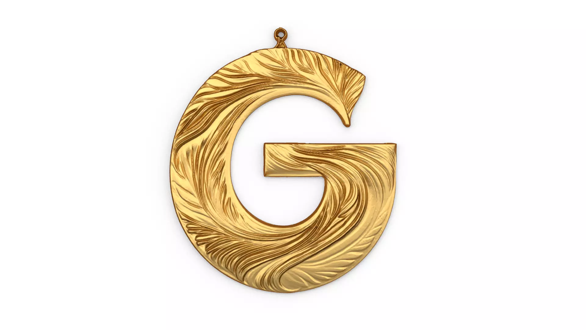 Alphabet Letter G Pendant 3D print model_0