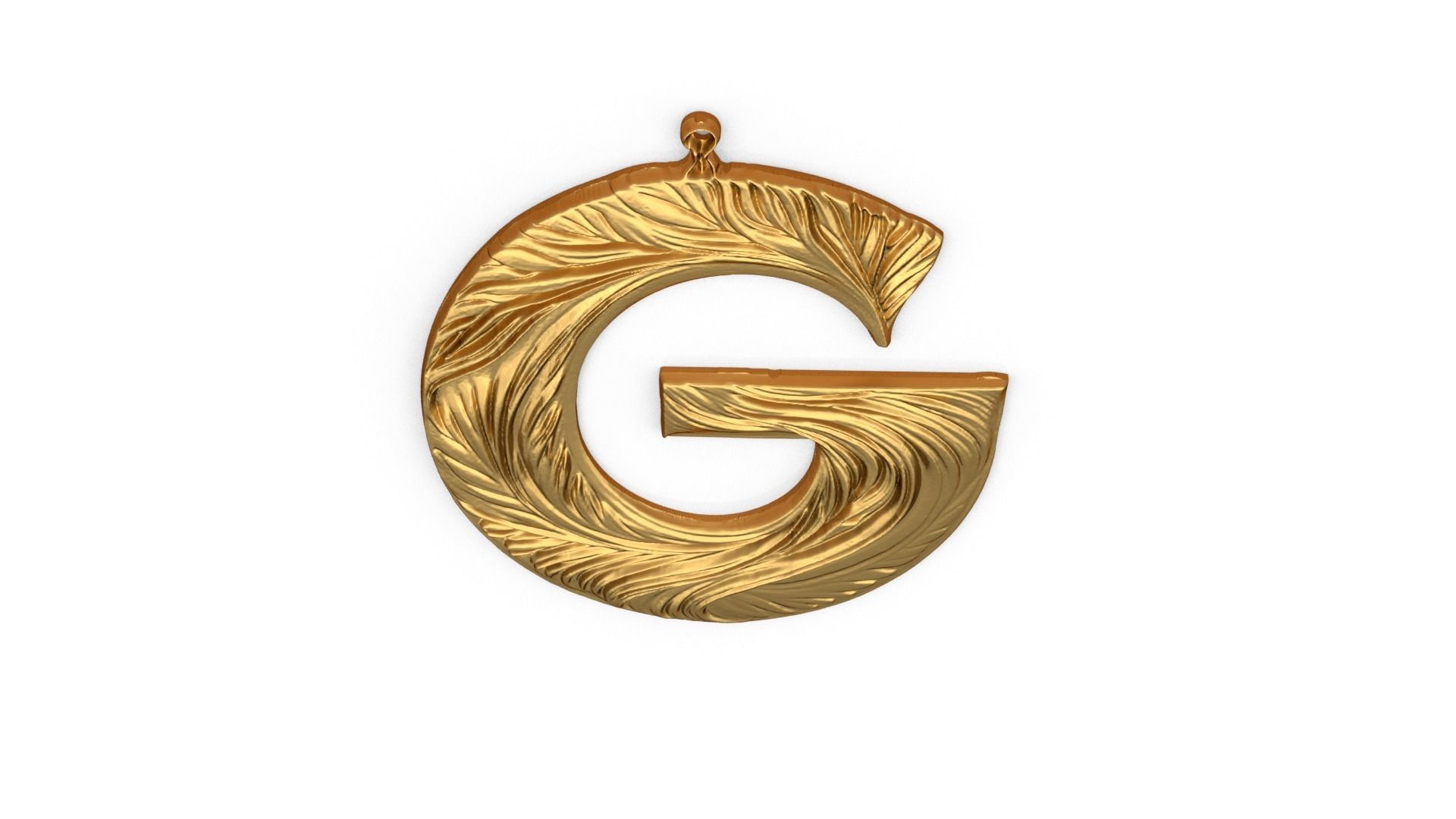 Alphabet Letter G Pendant 3D print model_4