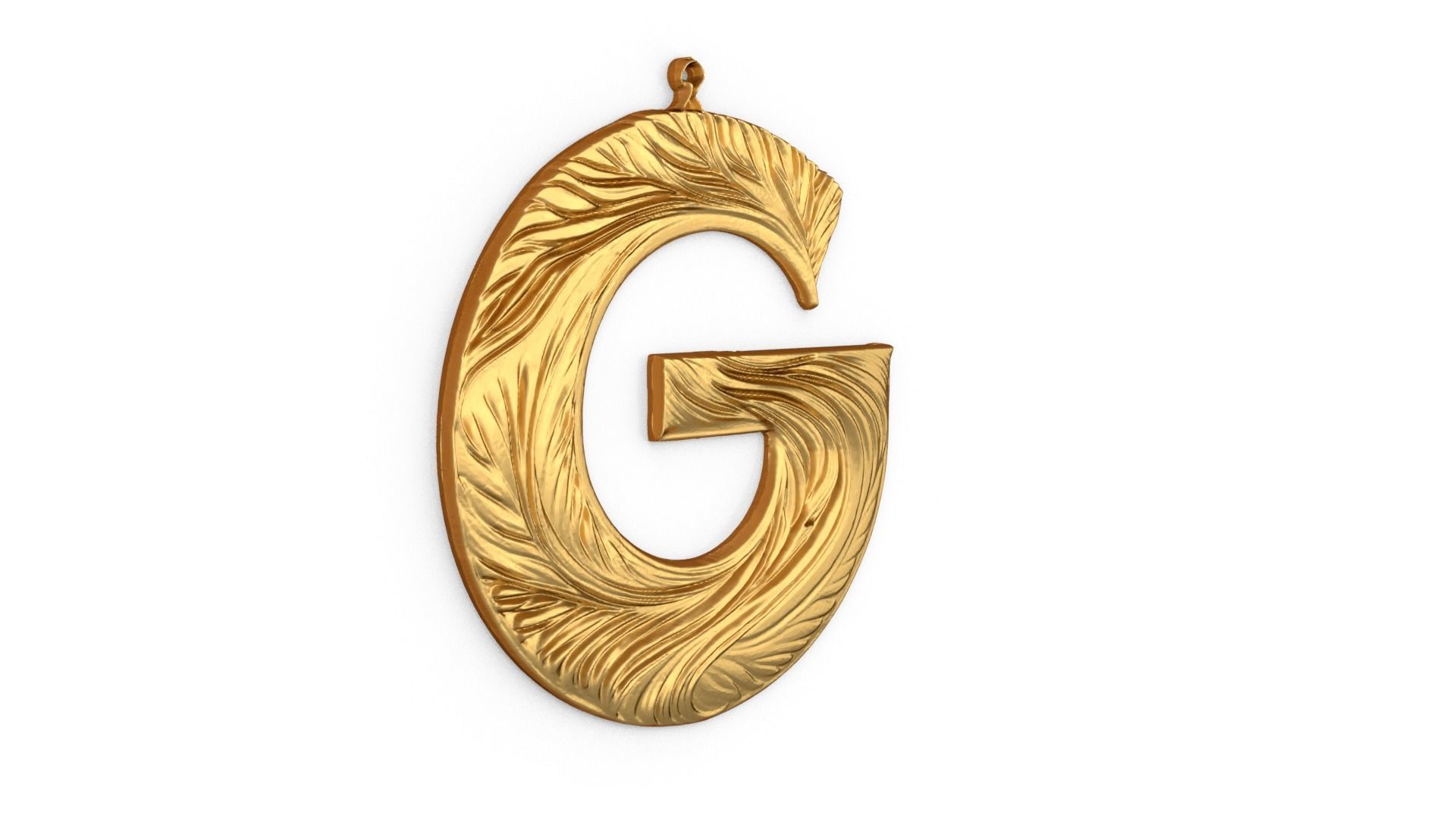 Alphabet Letter G Pendant 3D print model_1