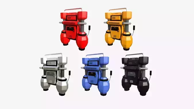 05 Jetpack Low Poly G Collection - SciFi Character Design 