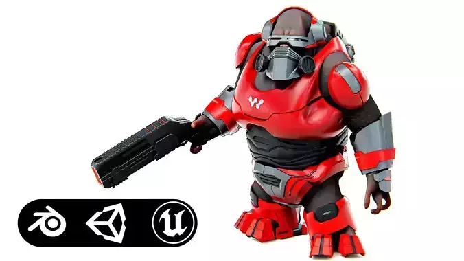 ALIEN TROOPER X-5 Rigged for Unreal Engine - Unity - MIXAMO 3D model