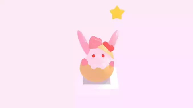 Rabbit cream puff