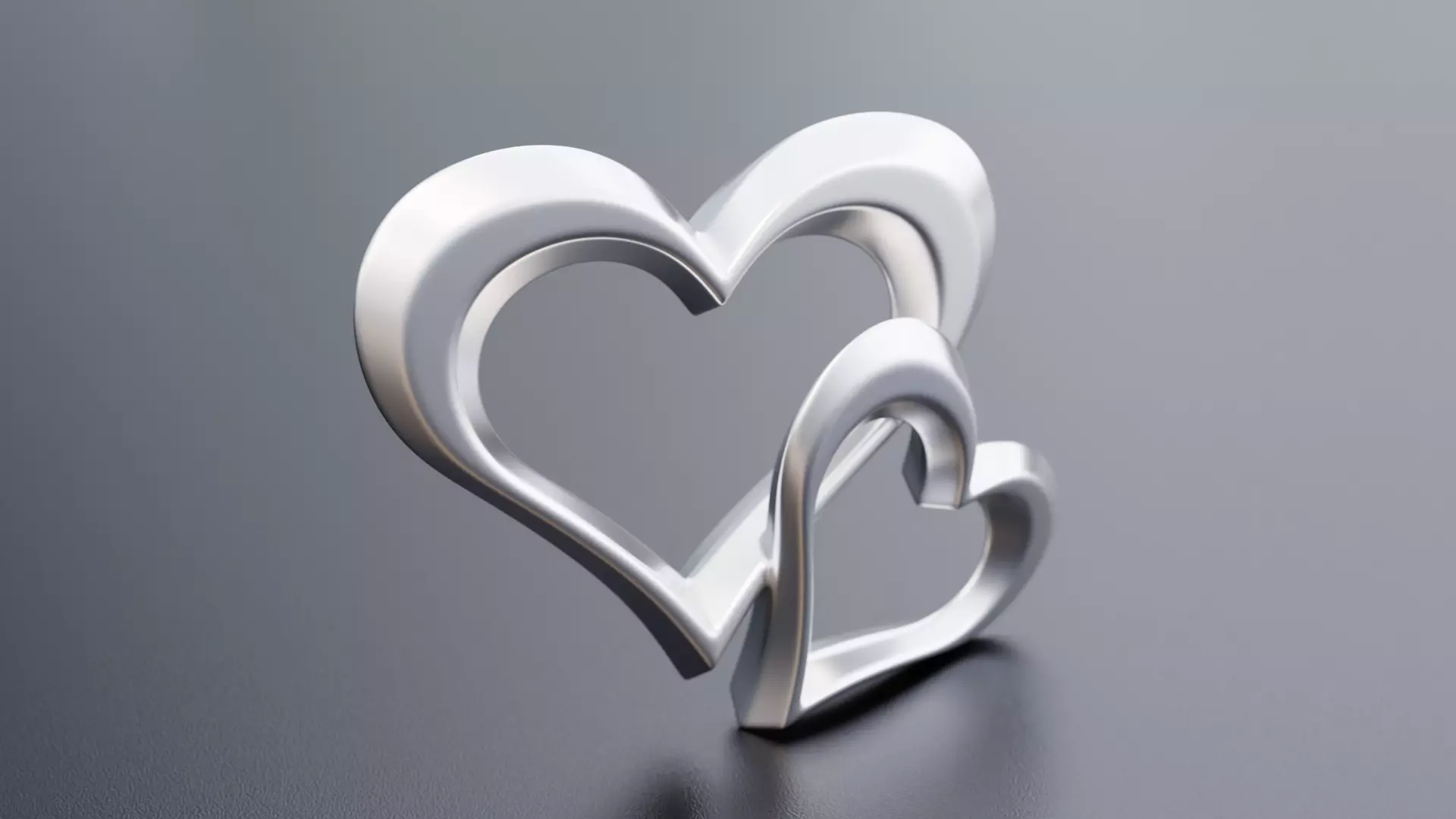 Double Heart Pendant Free 3D print model