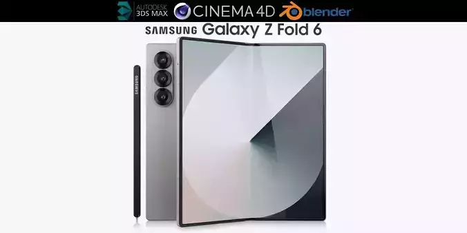 Samsung Galaxy Z Fold 6 3D model