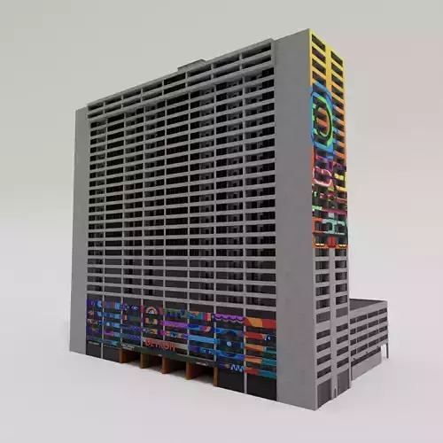 Detroit City Modern Apartment Building