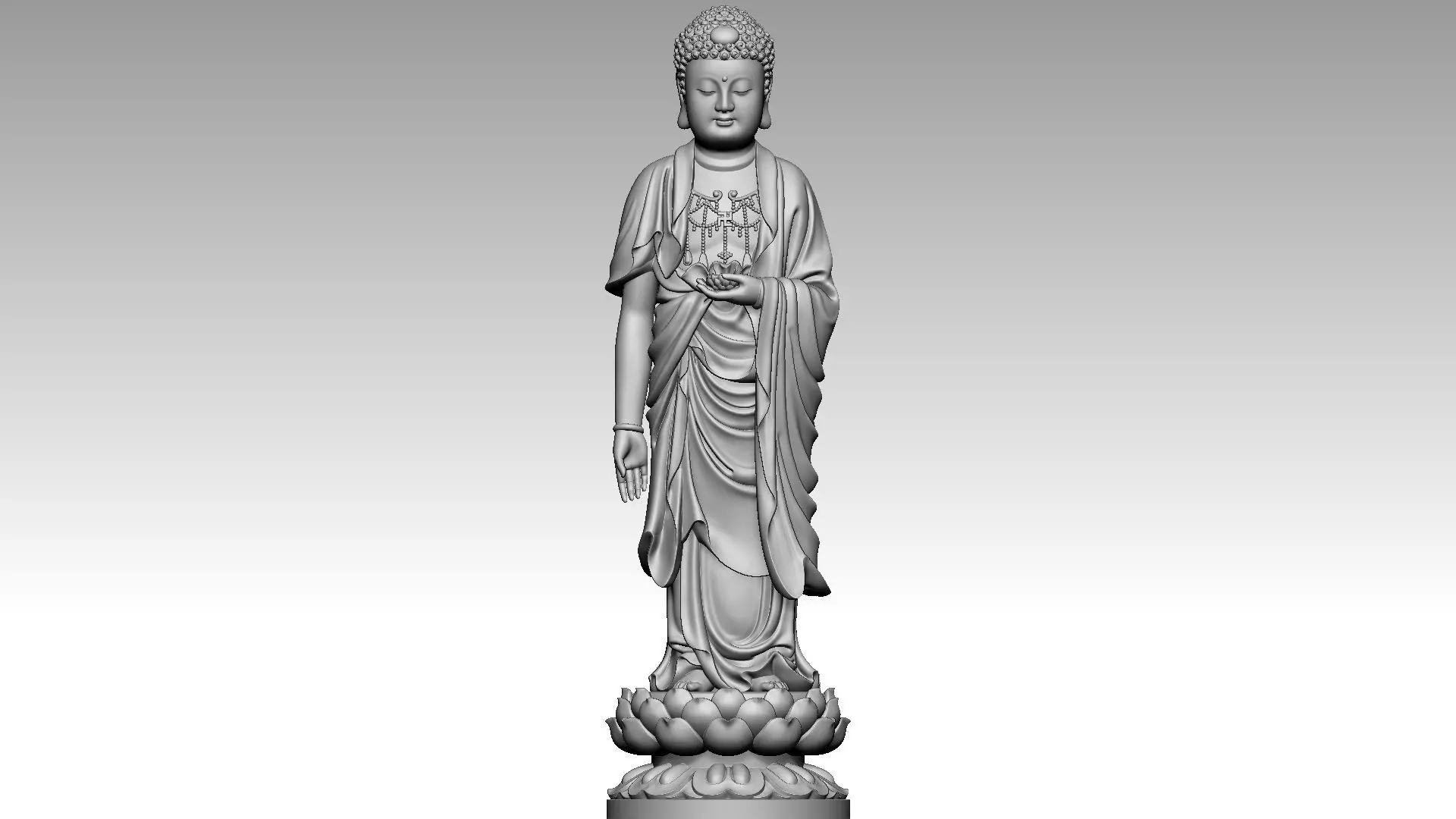 Amitabha Pure Land Buddhism 3D print model_0