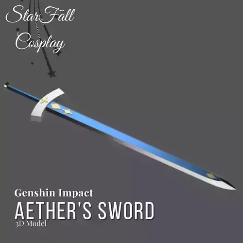 Aether Sword 3D Model Genshin Impact