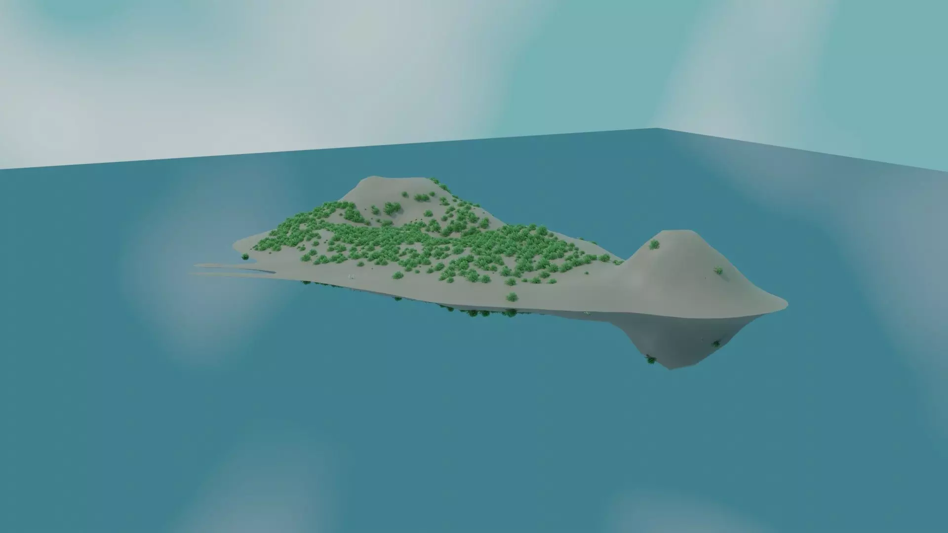 Island Free low-poly 3D model