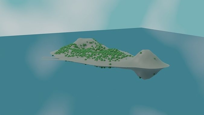 Island  Free low-poly 3D model
