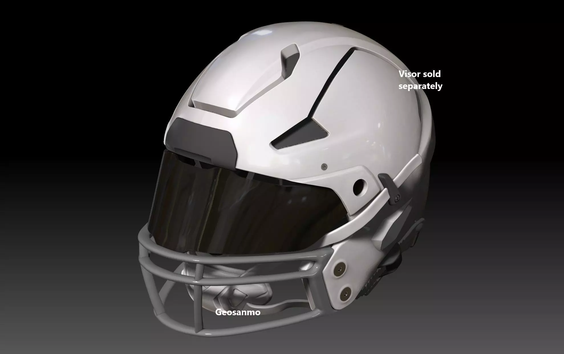 NFL Riddell AXIOM helmet with padding 3D print model_0
