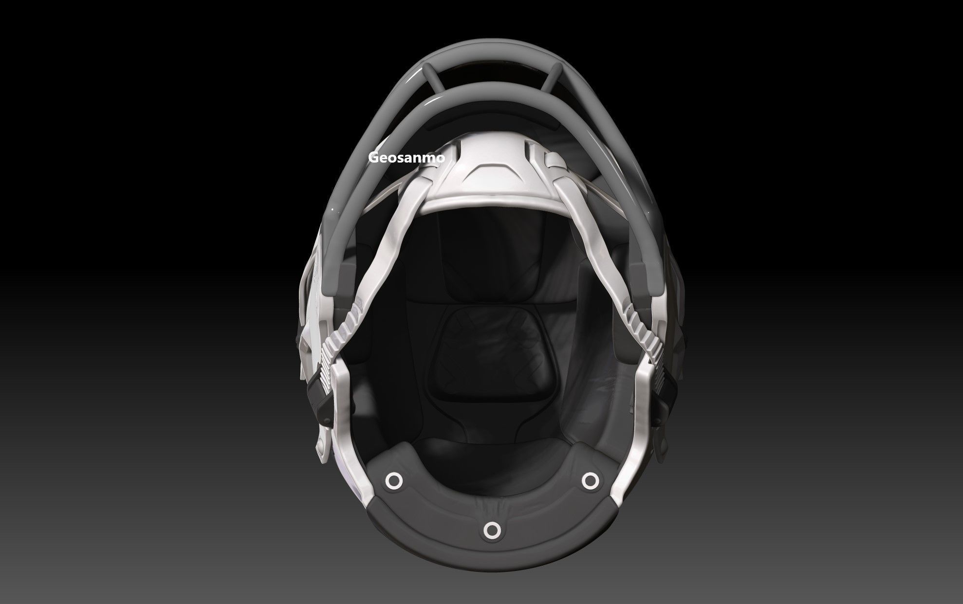 NFL Riddell AXIOM helmet with padding 3D print model_4