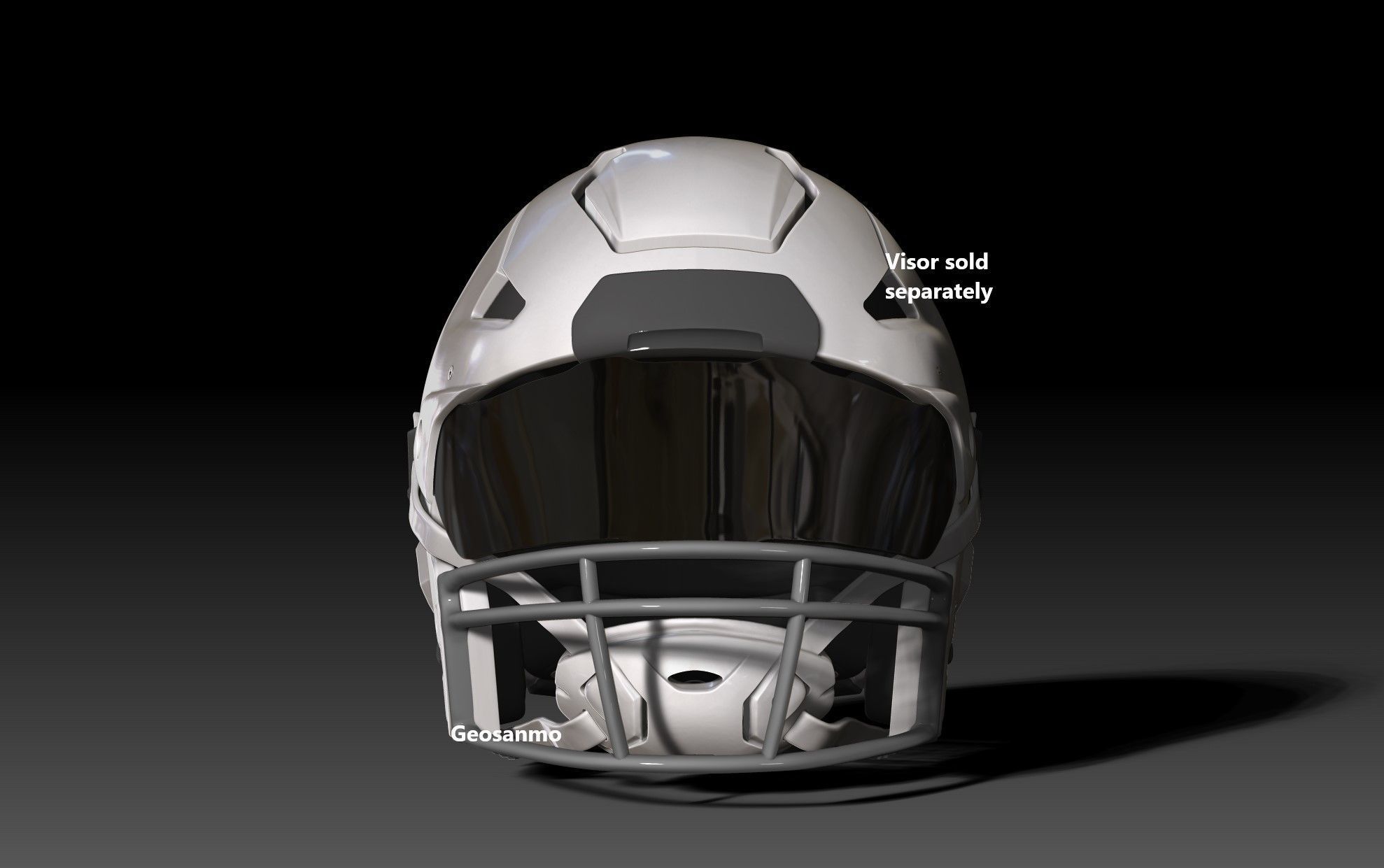 NFL Riddell AXIOM helmet with padding 3D print model_8