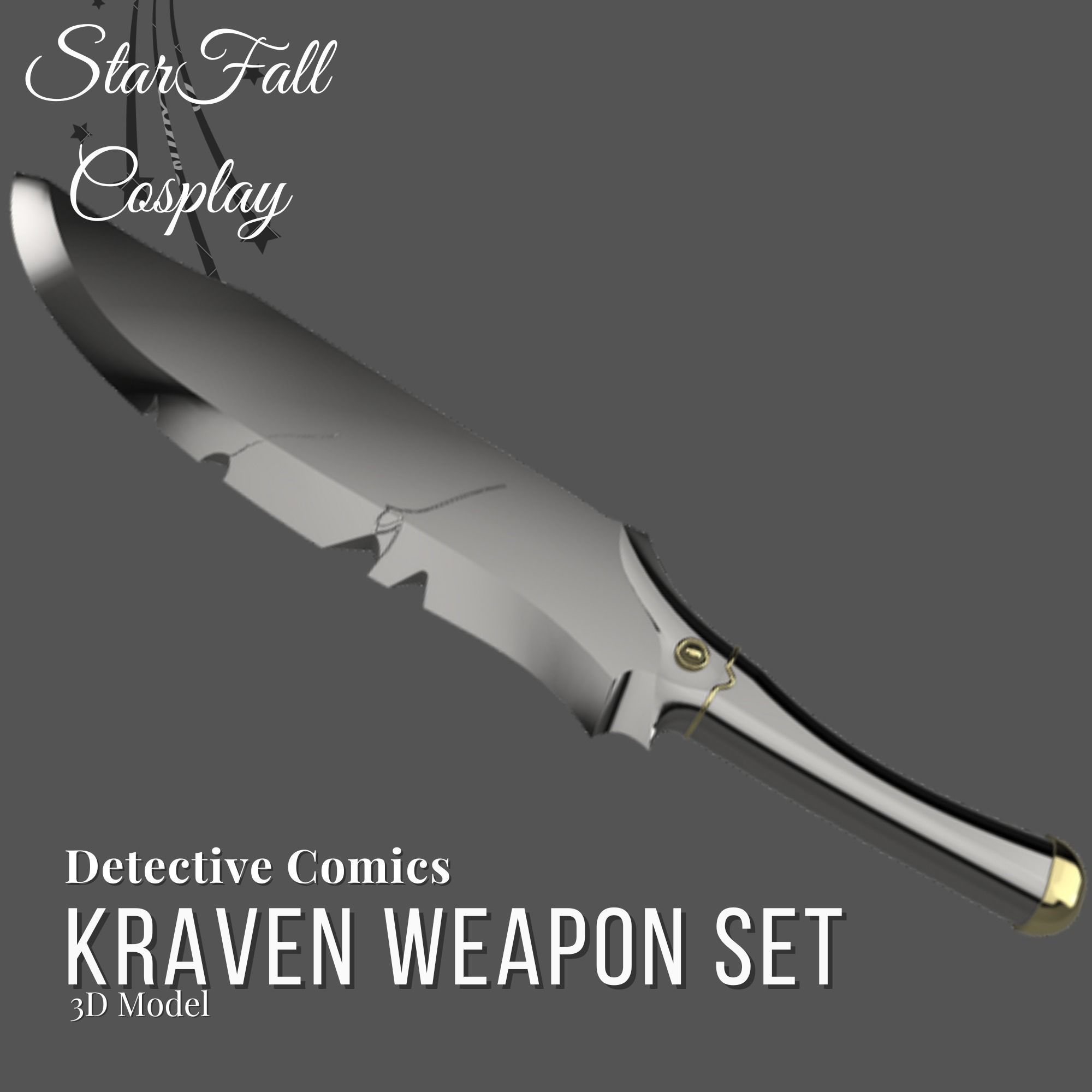 Kraven Weapons 3D Model Set DC 3D print model_3