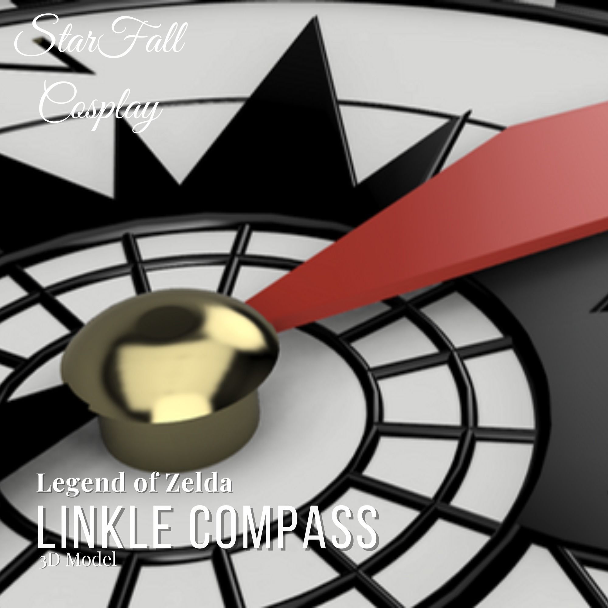 Linkle Compass 3D Model 3D print model_4