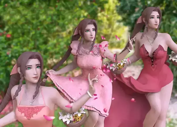 Aerith  3D Figures Ready to Print
