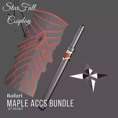 Maple Accessory Bundle 3D Models Bofuri Cosplay