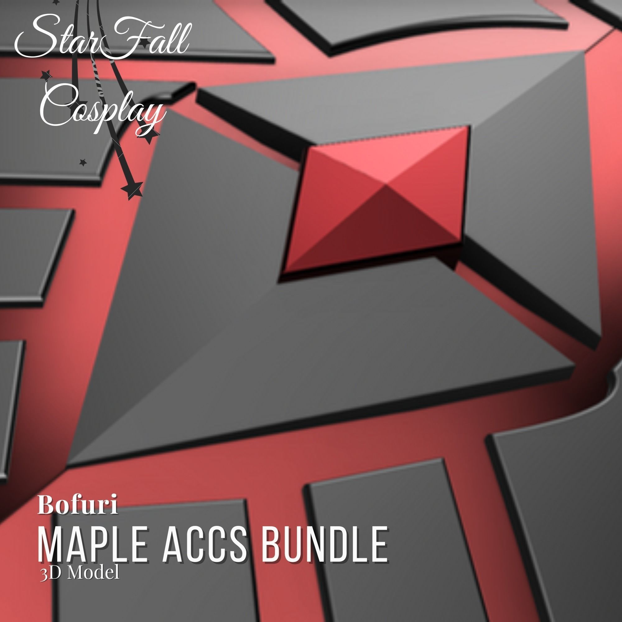 Maple Accessory Bundle 3D Models Bofuri Cosplay 3D print model_3