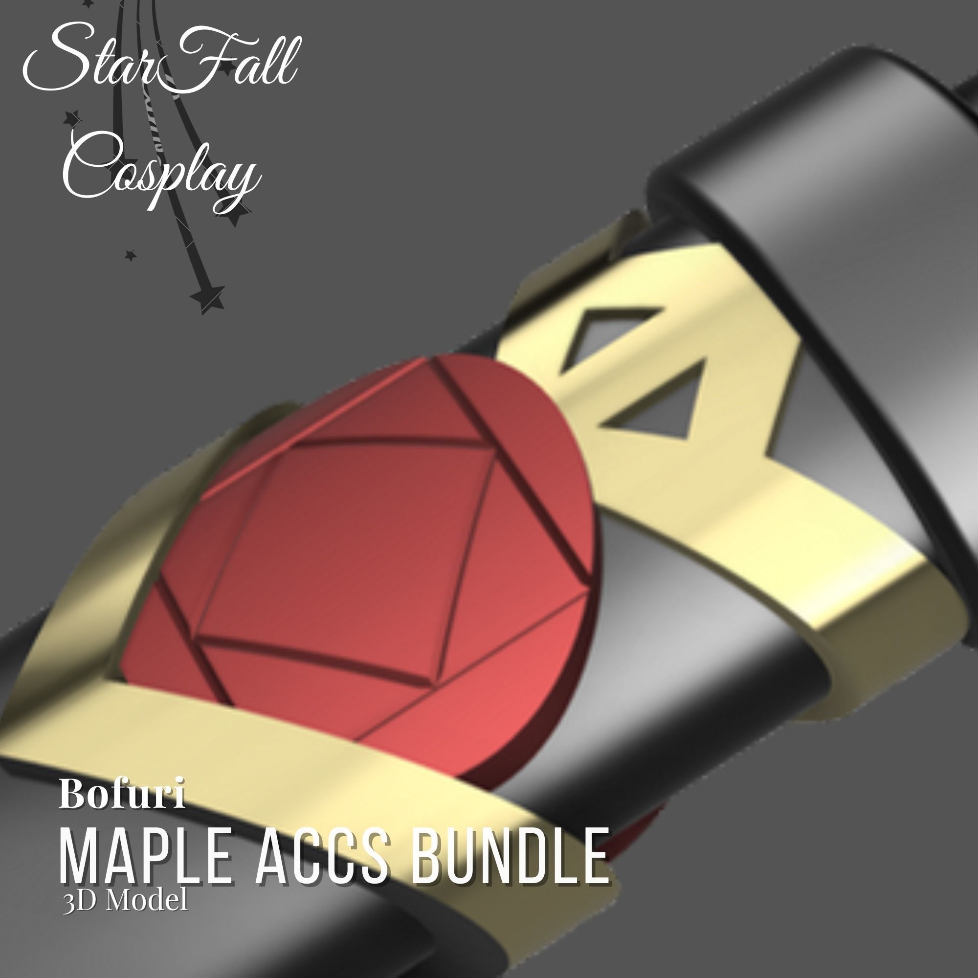 Maple Accessory Bundle 3D Models Bofuri Cosplay 3D print model_5