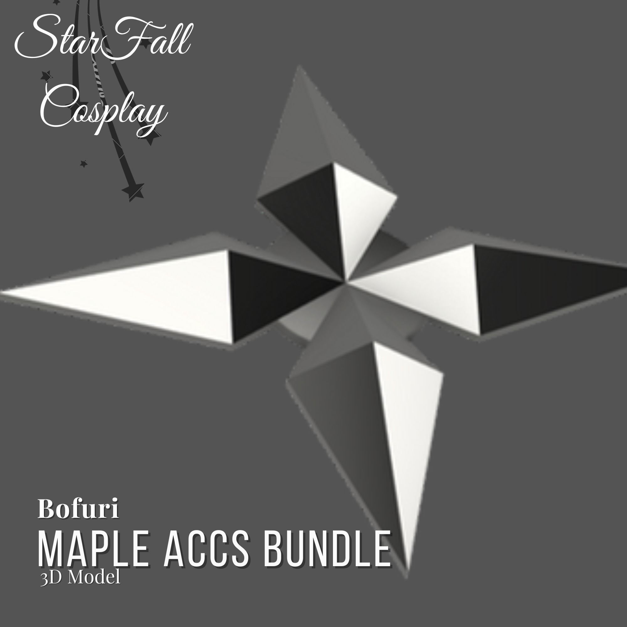 Maple Accessory Bundle 3D Models Bofuri Cosplay 3D print model_8