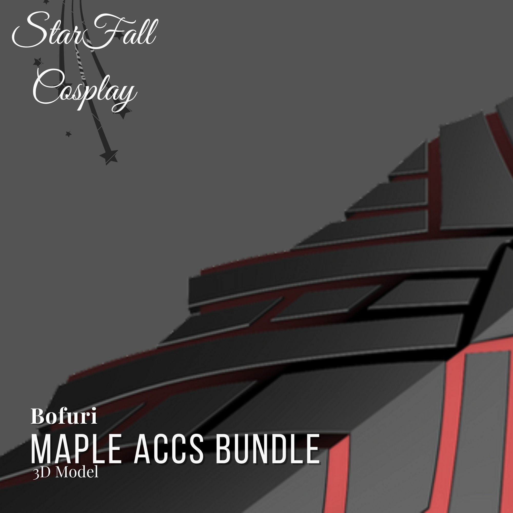 Maple Accessory Bundle 3D Models Bofuri Cosplay 3D print model_2