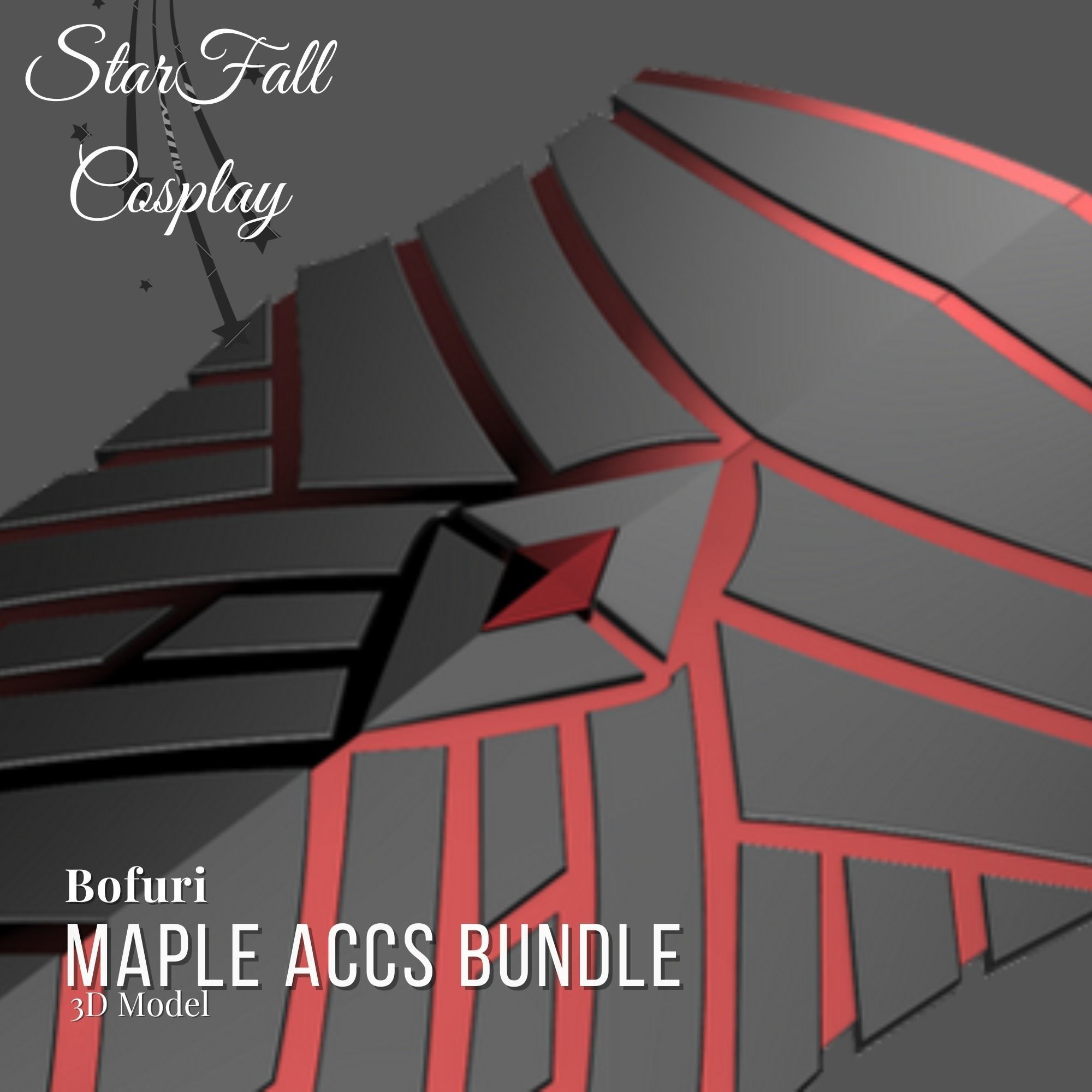 Maple Accessory Bundle 3D Models Bofuri Cosplay 3D print model_1