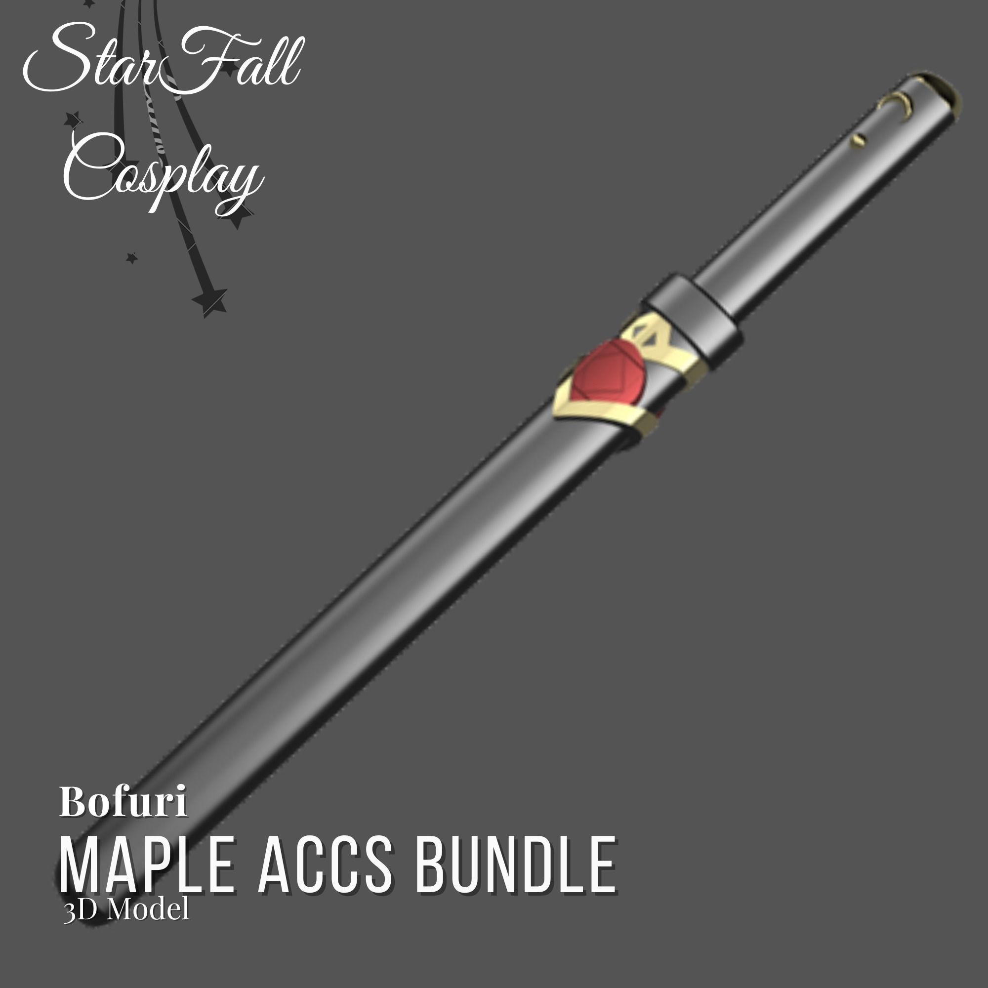 Maple Accessory Bundle 3D Models Bofuri Cosplay 3D print model_4
