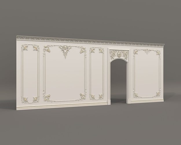 Wall Molding in Classic French style 45 3D model