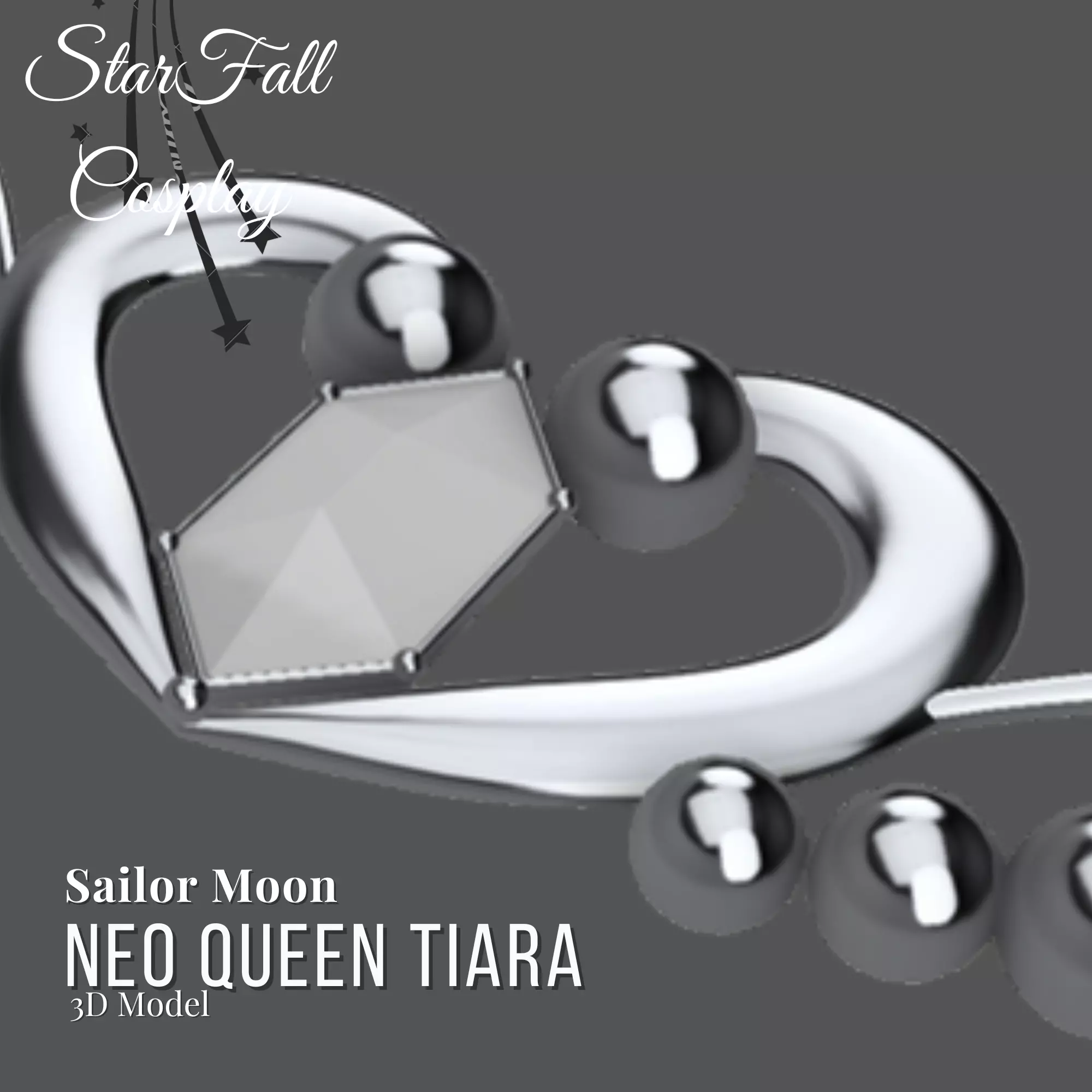 Neo Queen Serenity Tiara 3D Model 3D print model_0