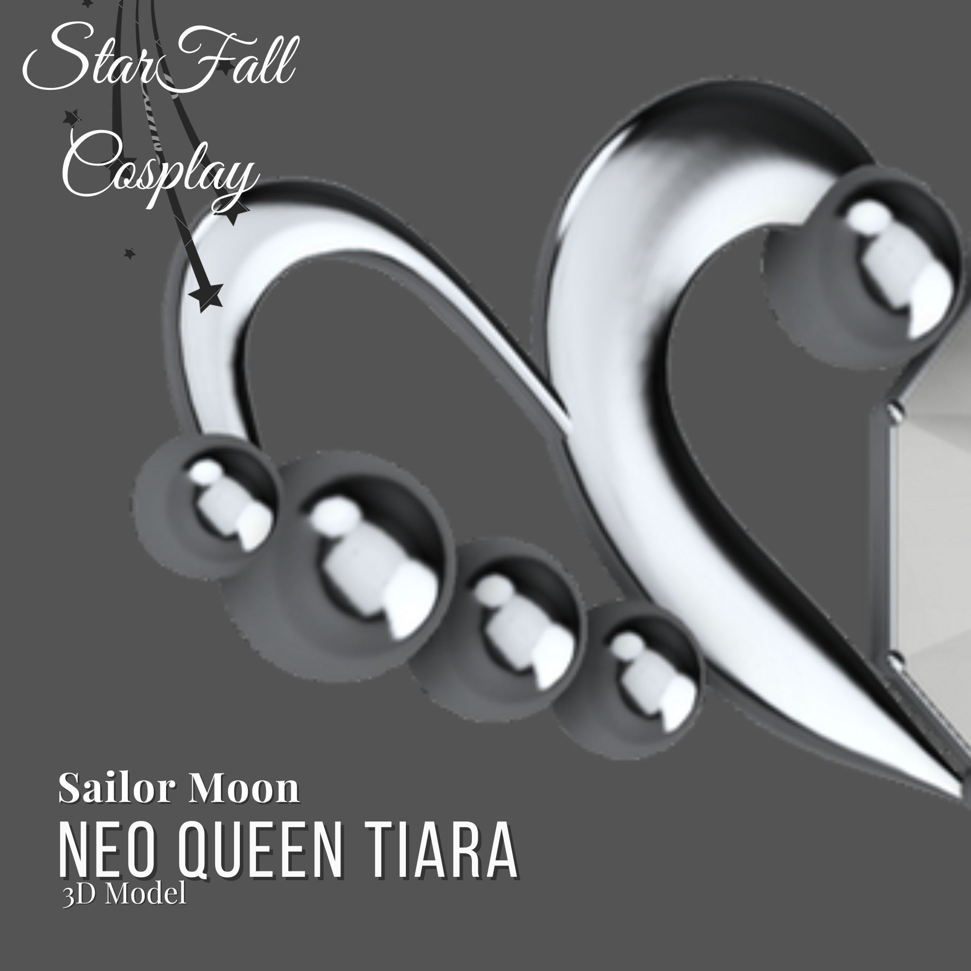 Neo Queen Serenity Tiara 3D Model 3D print model_1