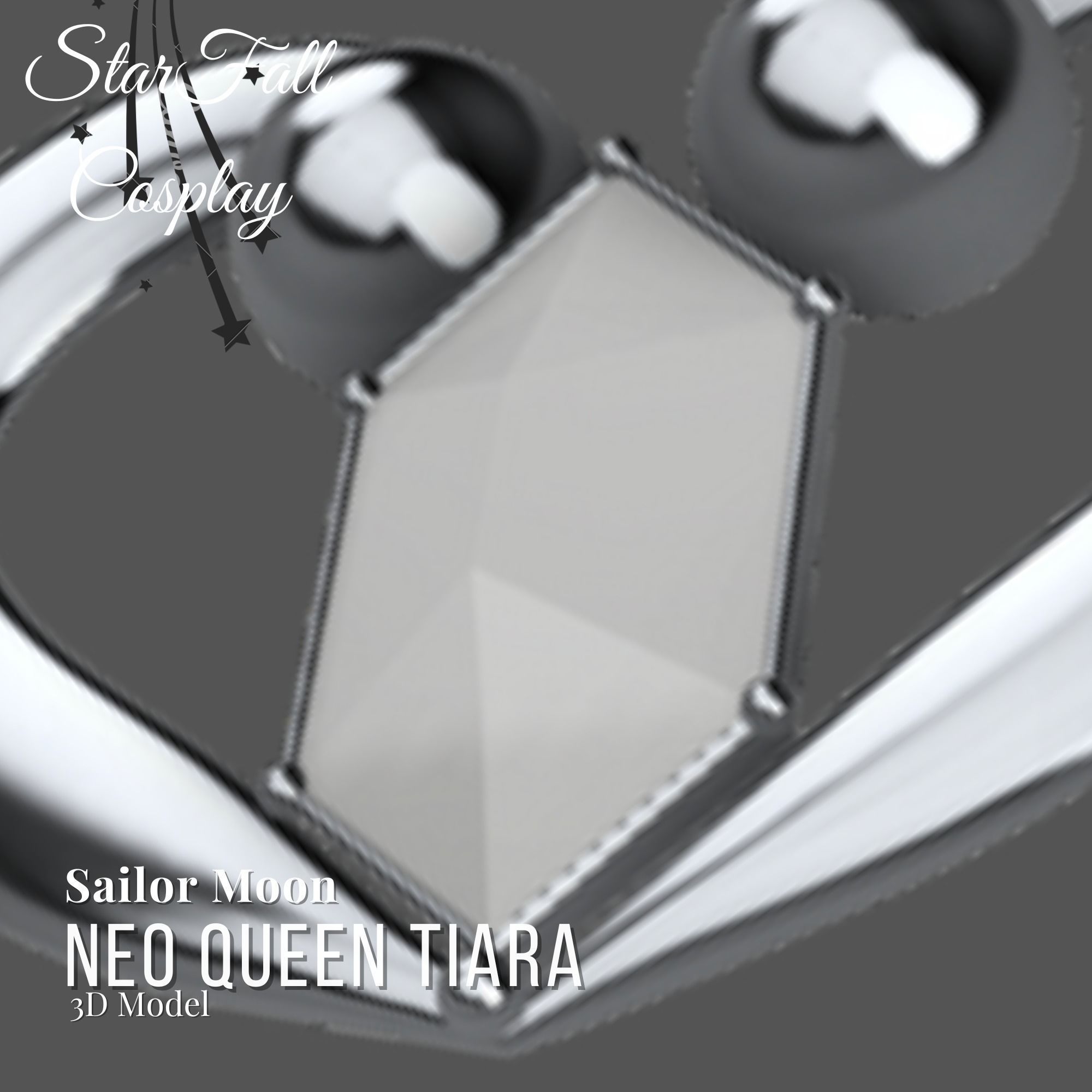 Neo Queen Serenity Tiara 3D Model 3D print model_3