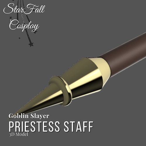 Priestess Staff 3D Model Goblin Slayer 3D print model
