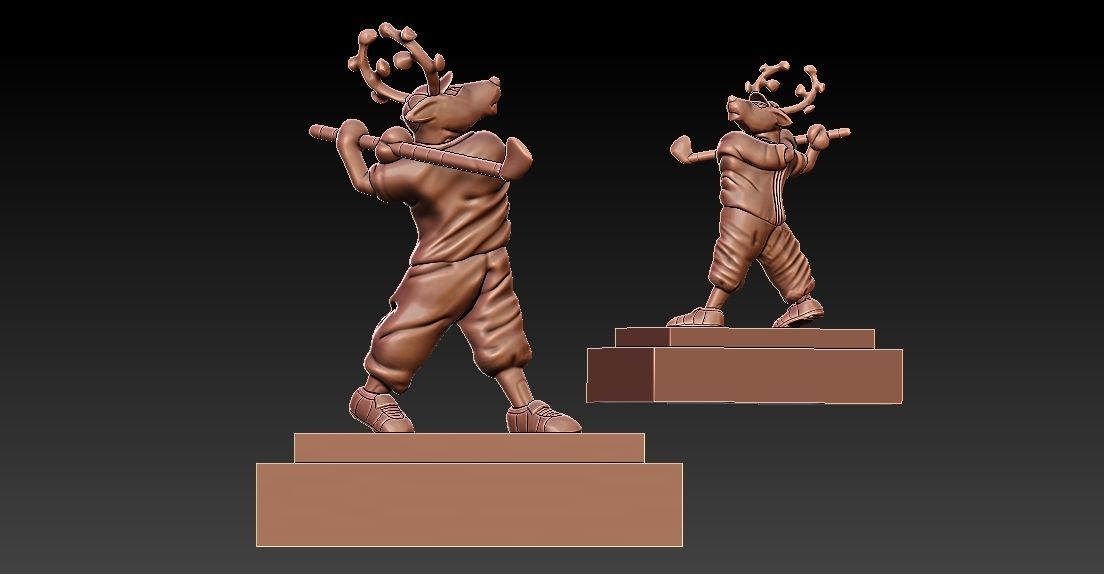 REINDEER GOLF TROPHIES AND CUPS - 3D PRINT 3D print model_2