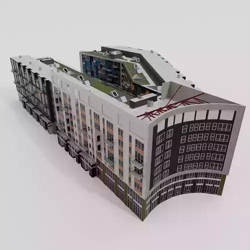 City Club Modern Apartments Building CBD Detroit 