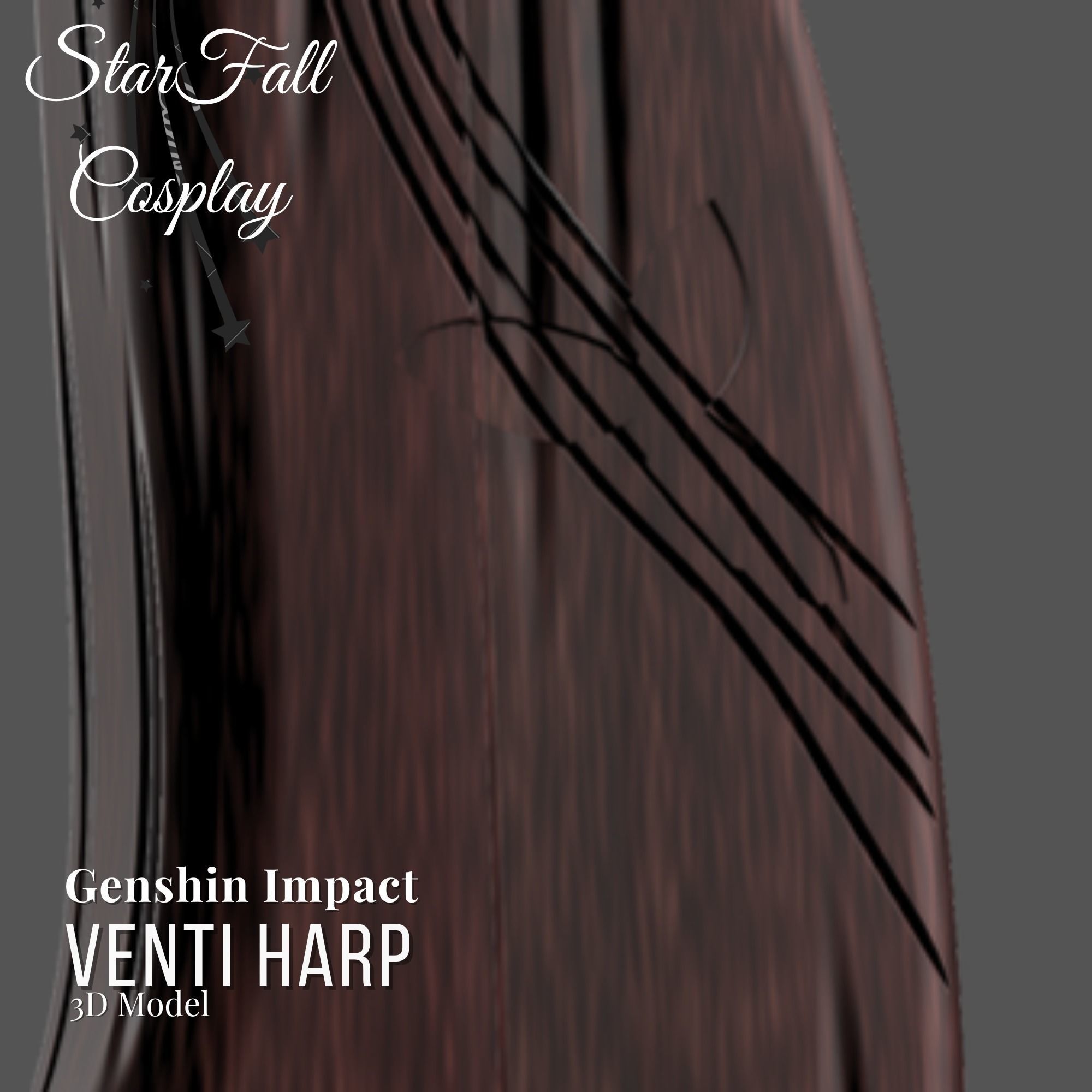 Venti Harp 3D Model 3D print model_3