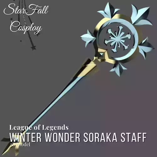 Winter Wonder Soraka Staff 3D Model 3D print model Winter Wonder Soraka Staff 3D Model 3D print model
