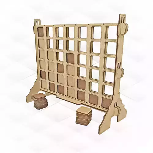 Gift Connect 4 board game design for laser cut 3D print model