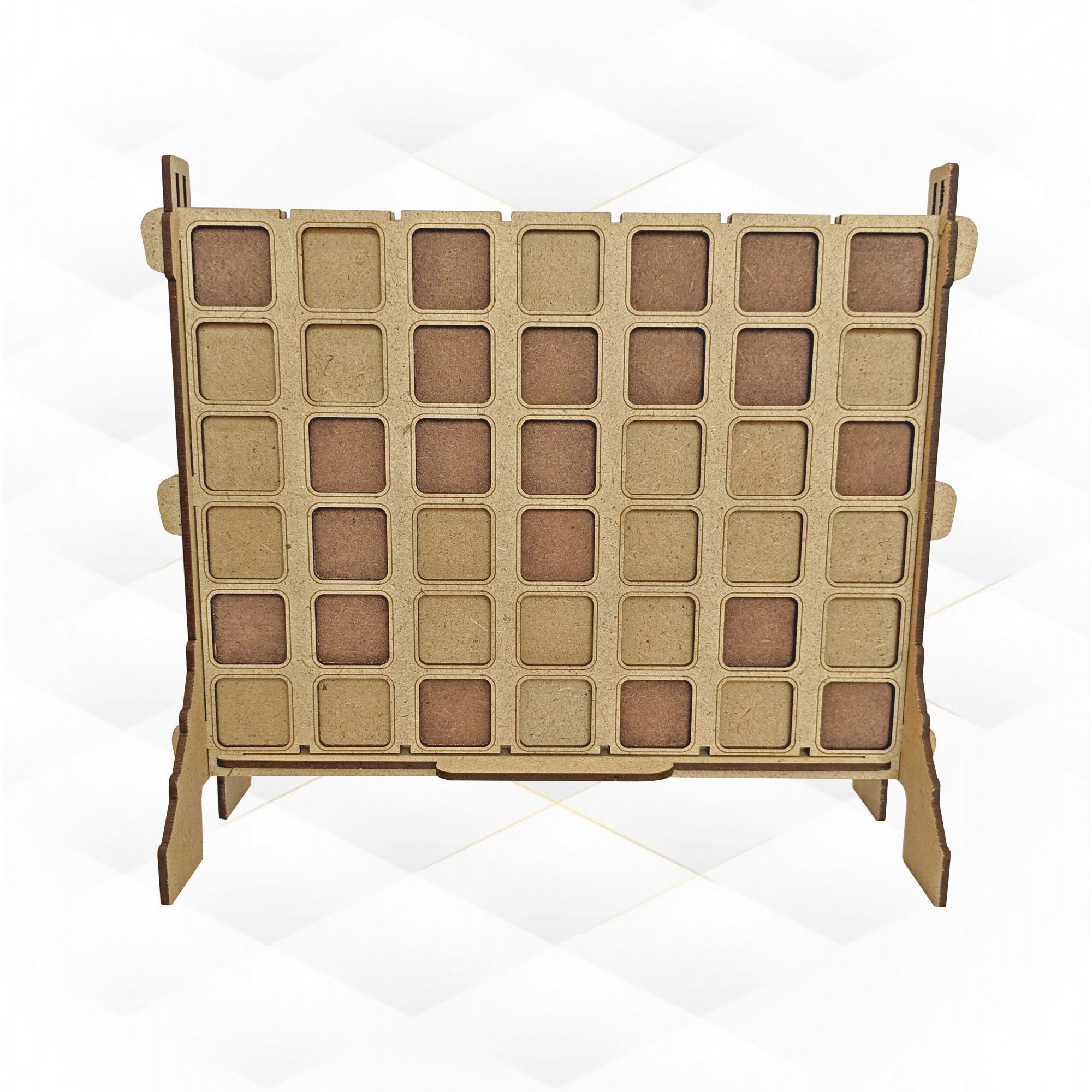Gift Connect 4 board game design for laser cut 3D print model_3