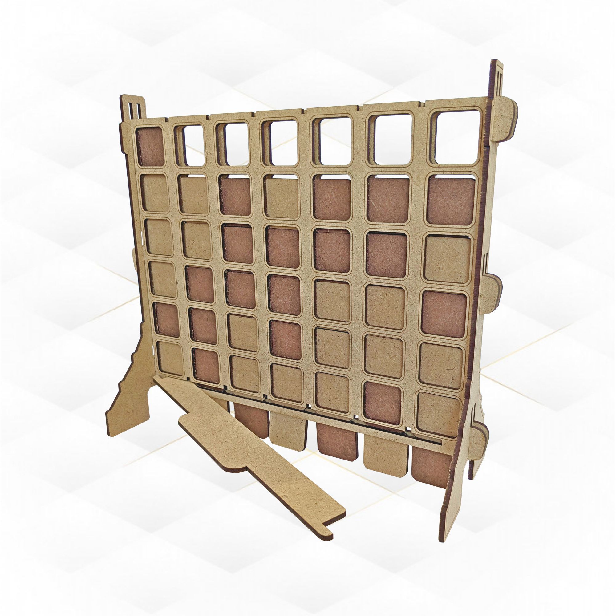 Gift Connect 4 board game design for laser cut 3D print model_2